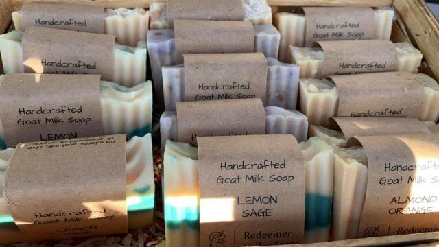 Home soap at the popup shop
